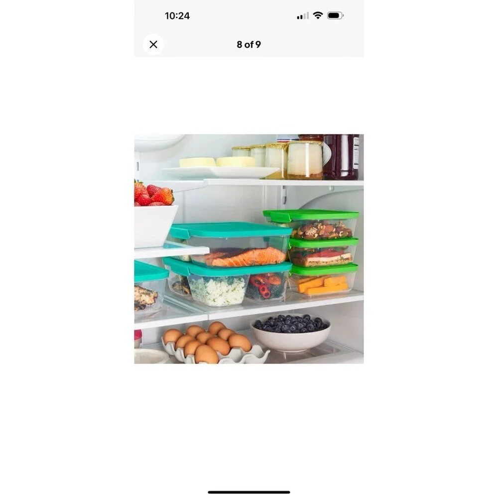 Sistema NEST IT Meal Prep Food Containers 29.4oz. Set Of 5 With Lids Green
